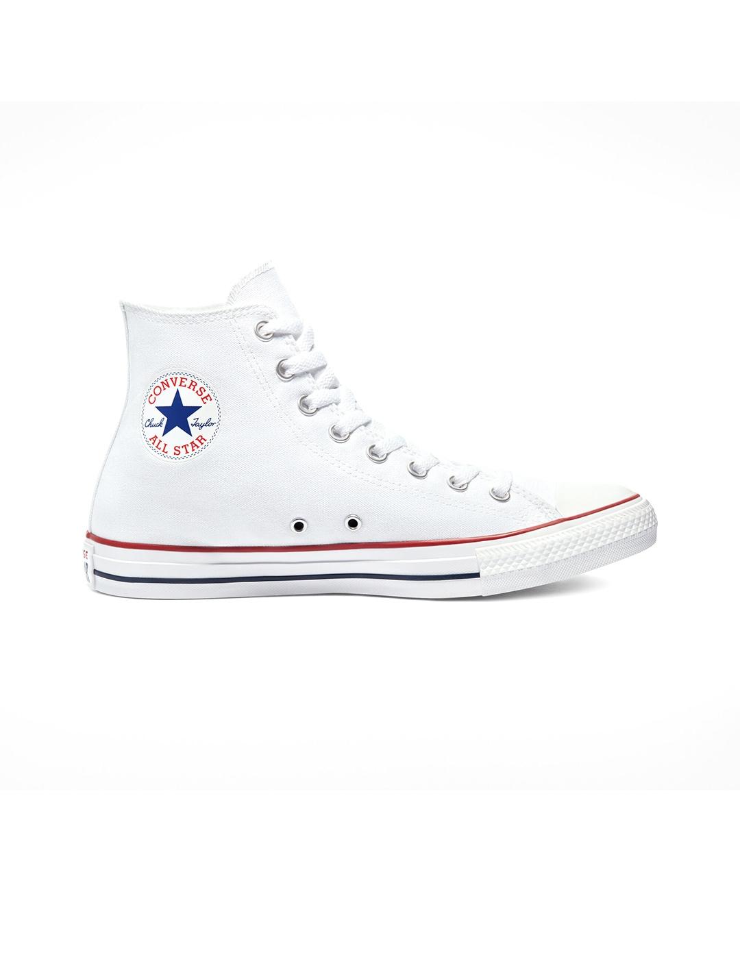 Zapatillas Converse All Star altas blancas en tela