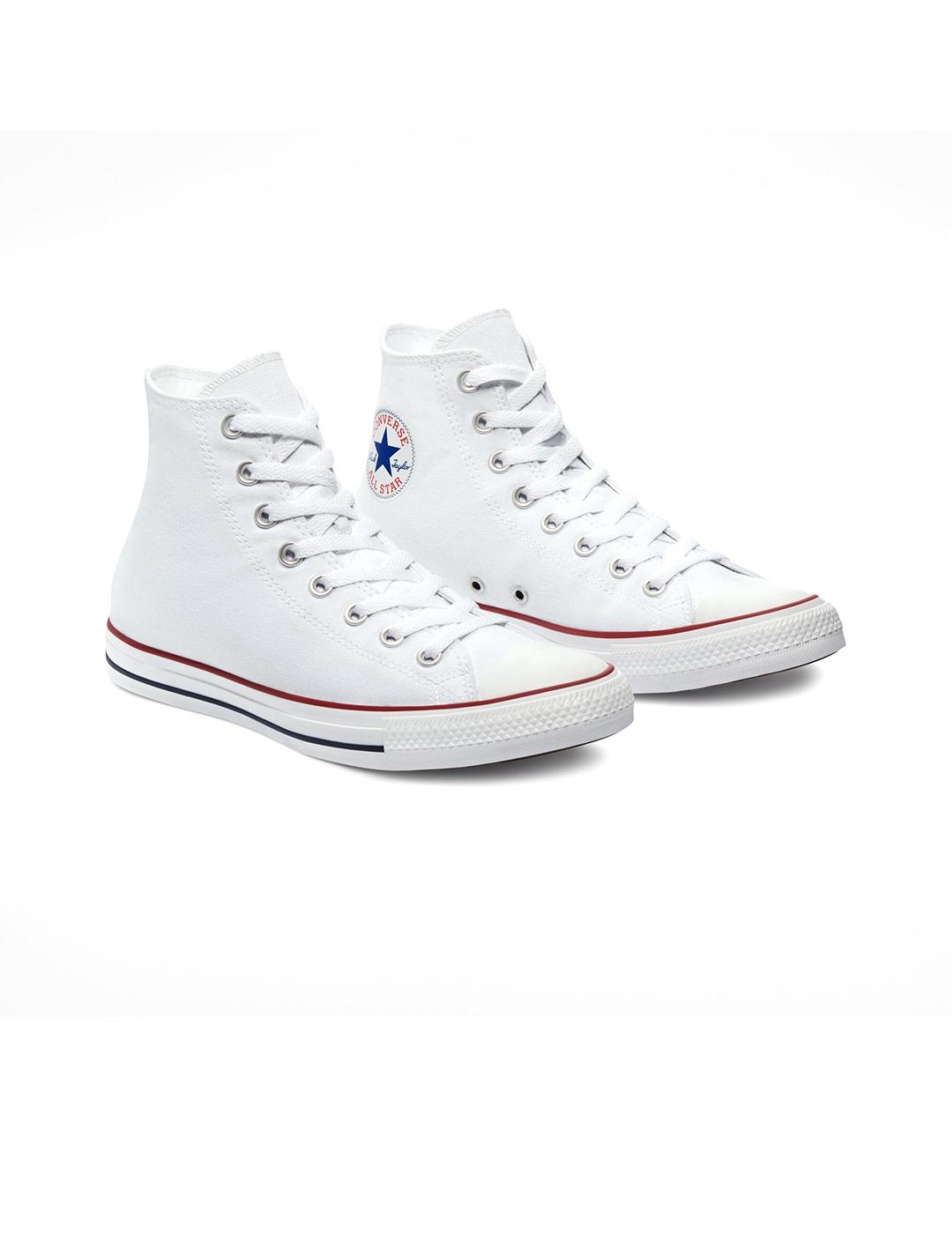 Zapatillas Converse All Star altas blancas en tela