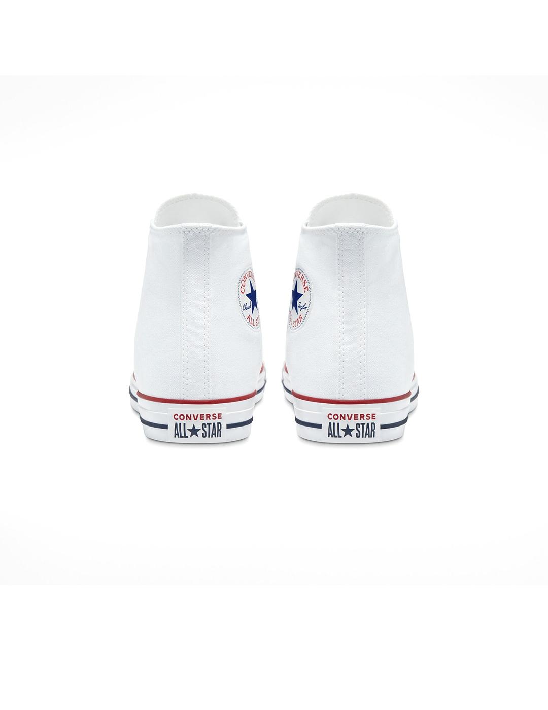 Zapatillas Converse All Star altas blancas en tela
