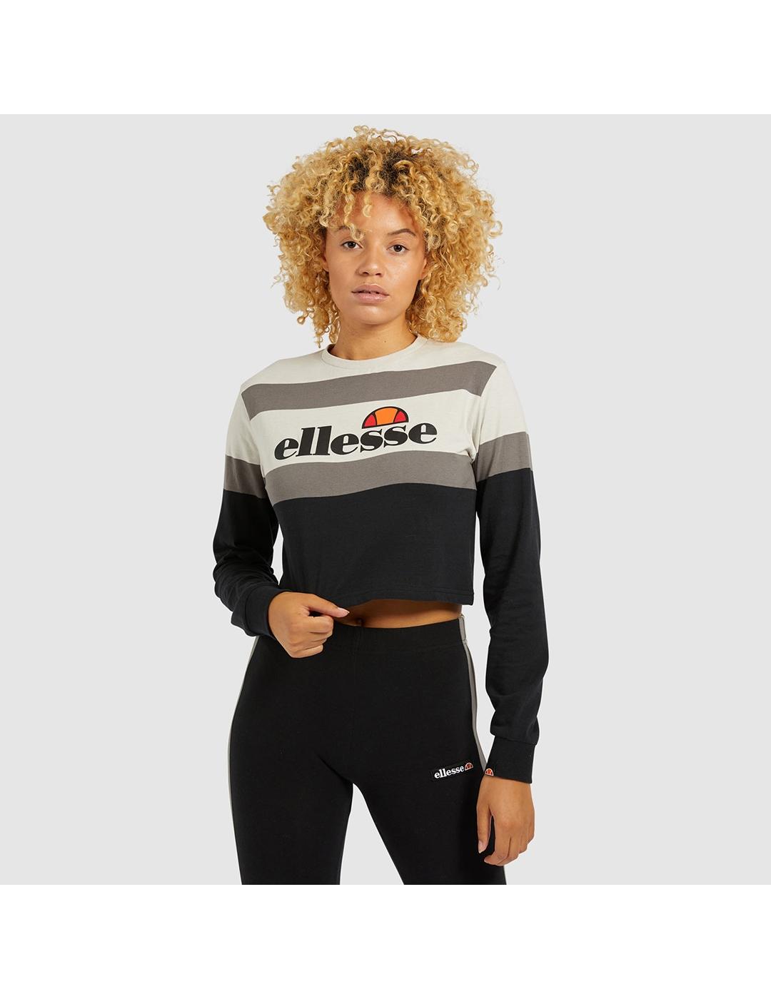 Camiseta Ellesse Vernes L/S Crop light grey de mujer