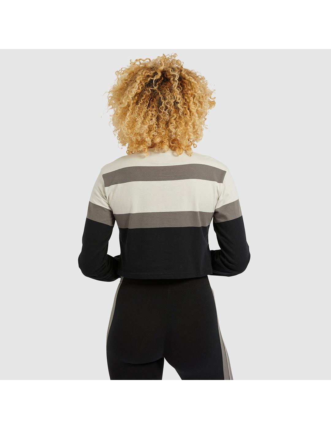 Camiseta Ellesse Vernes L/S Crop light grey de mujer