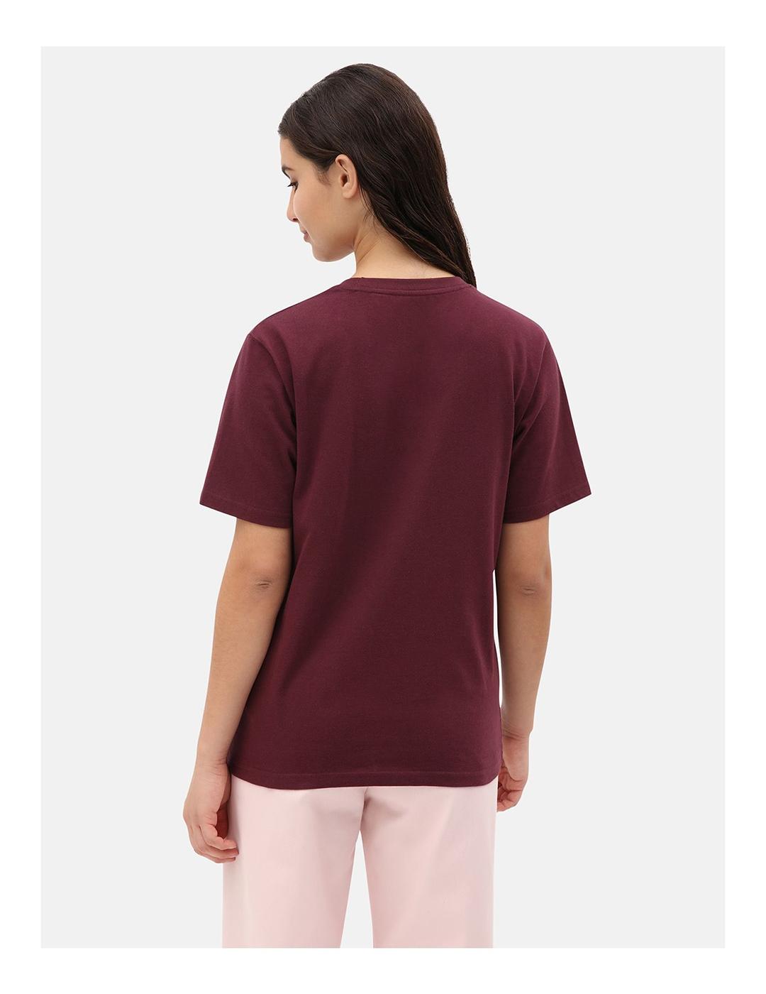Camiseta Dickies Horseshoe maroon de mujer