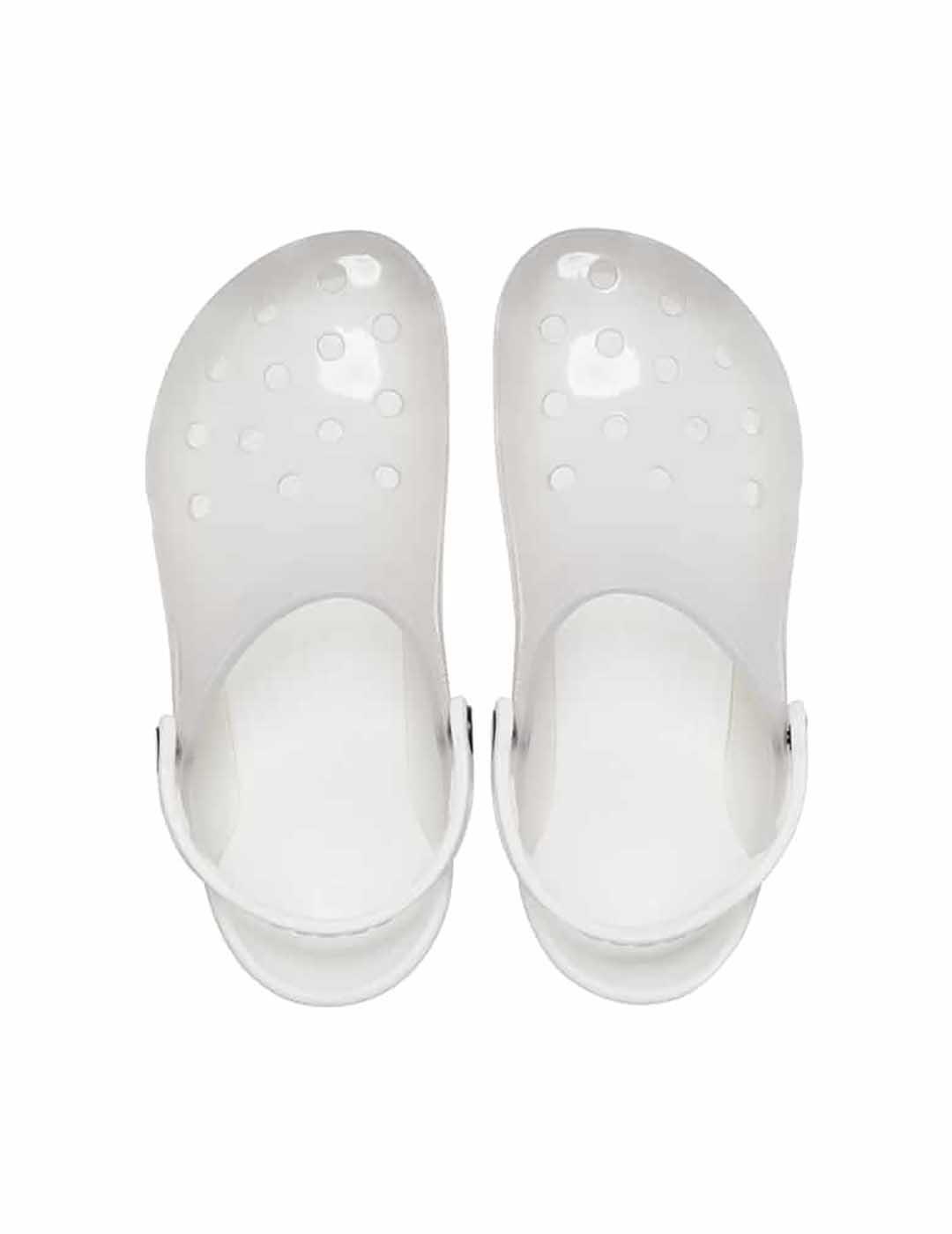CROCS CLASSIC TRANSLUCENT CLOG WHITE