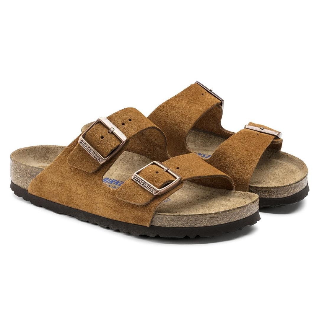 Sandalias Birkenstock Arizona Soft ante Mink de mujer