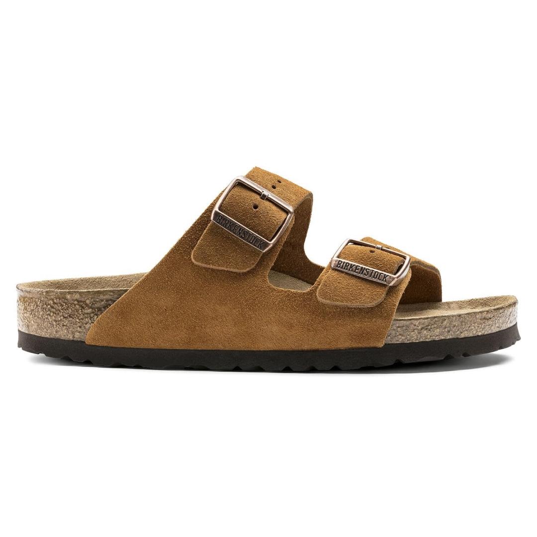 Sandalias Birkenstock Arizona Soft ante Mink de mujer