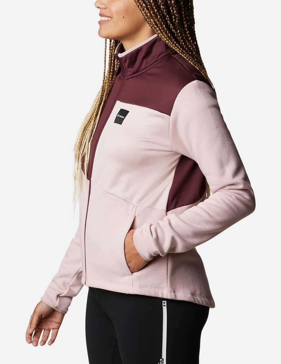 FORRO POLAR COLUMBIA LODGE HYBRID FULL ZIP MINERAL