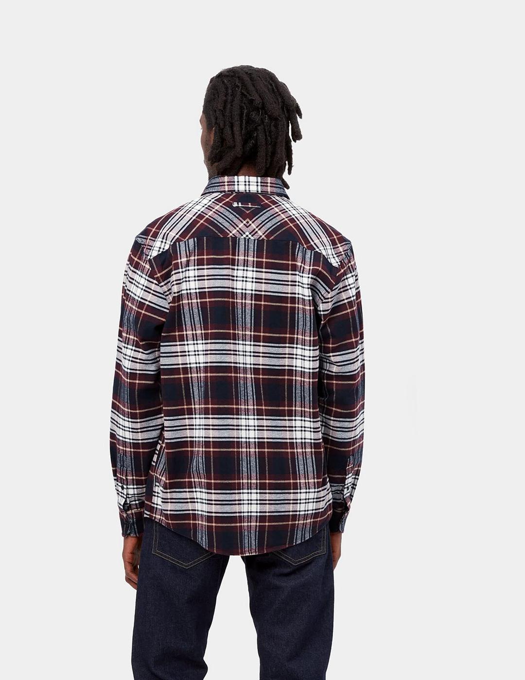 Camisa Carhartt Wip L/S Dunbar Check Wine