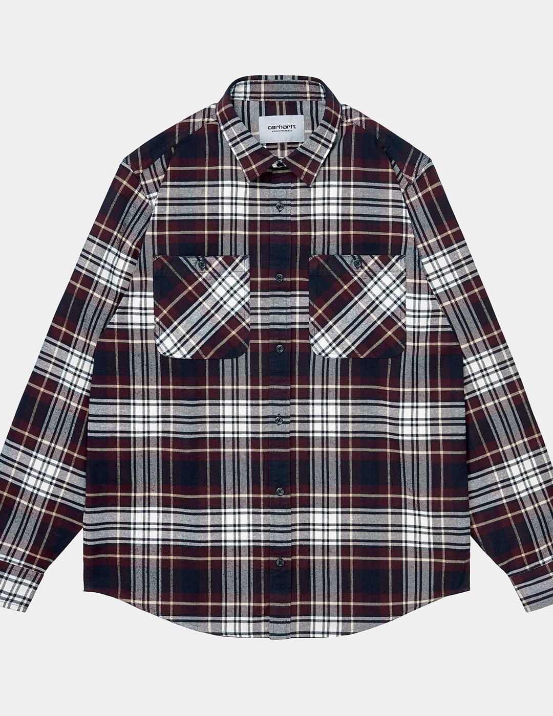 Camisa Carhartt Wip L/S Dunbar Check Wine