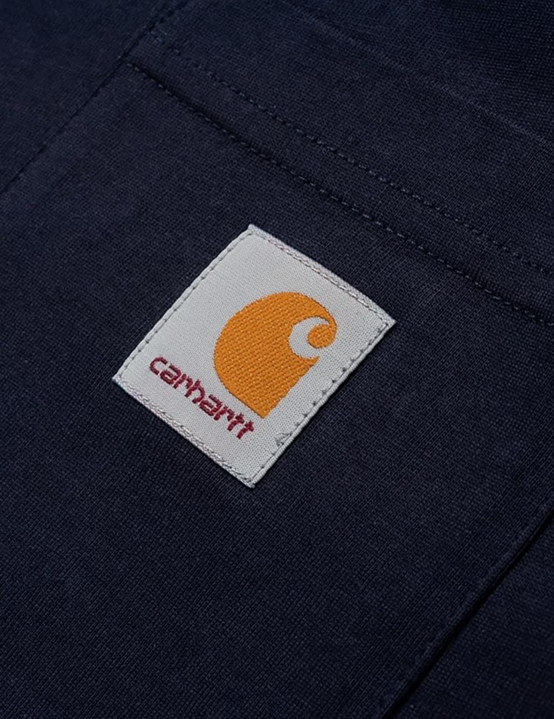 Camiseta Carhartt Wip S/S Pocket azul marino de hombre