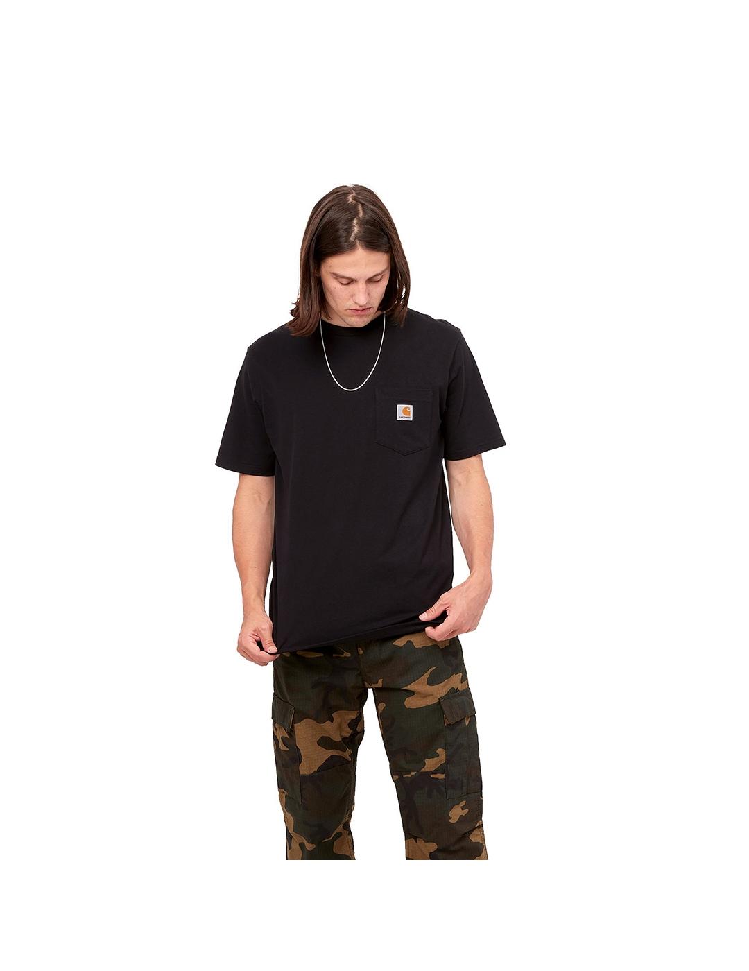 Camiseta Carhartt Wip S/S Pocket negra para hombre