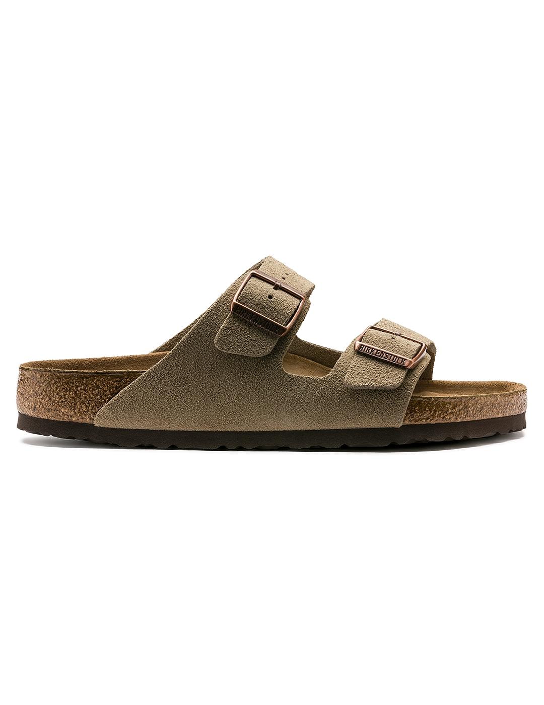 Sandalias Birkenstock Arizona Soft ante Taupe de mujer y hom