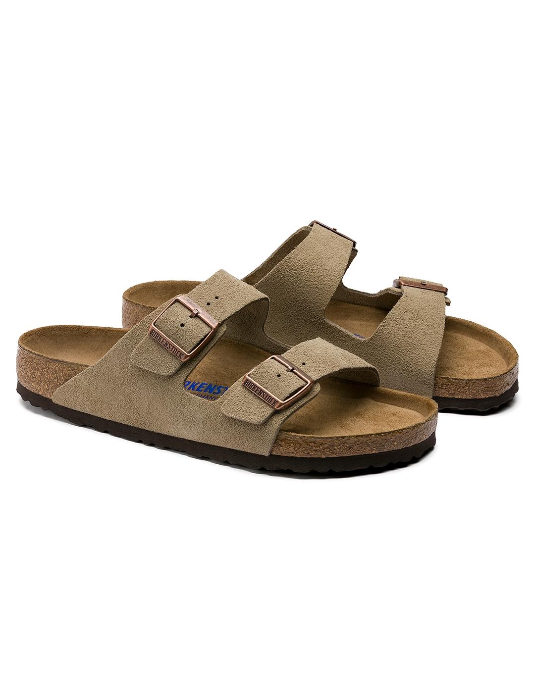 Sandalias Birkenstock Arizona Soft ante Mink de mujer
