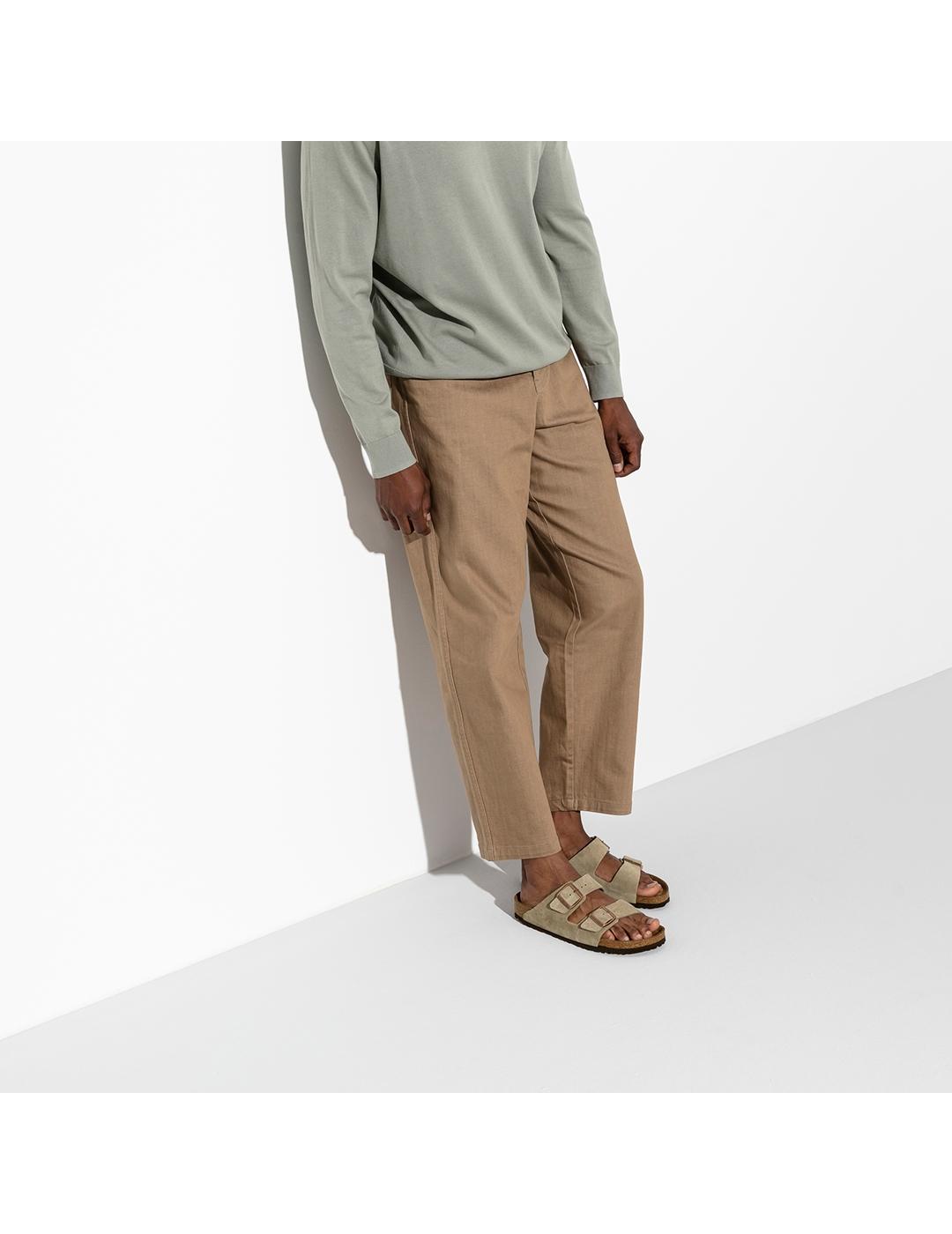 Sandalias Birkenstock Arizona Soft ante Taupe de mujer y hom