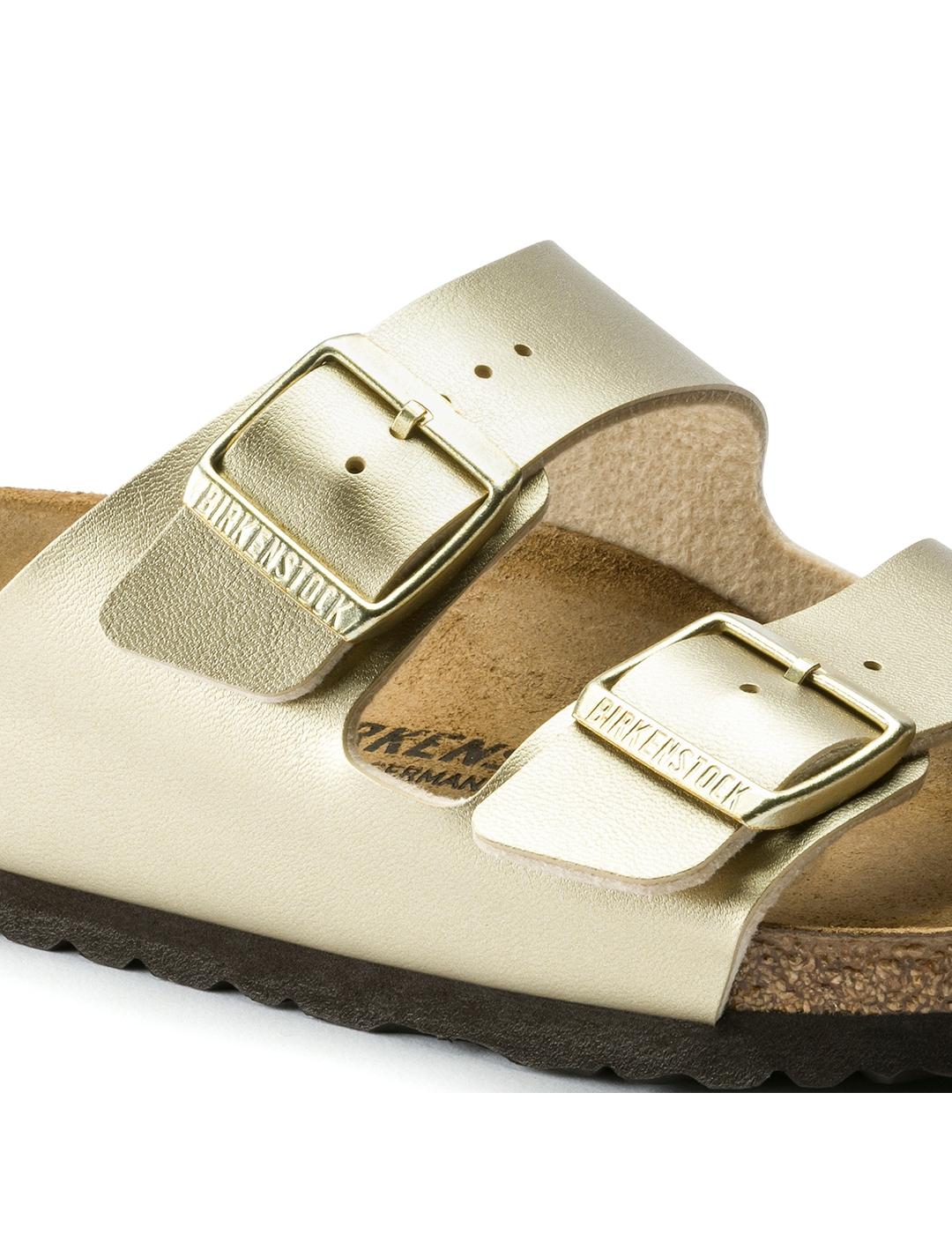 Sandalias Birkenstock Arizona dorada de mujer