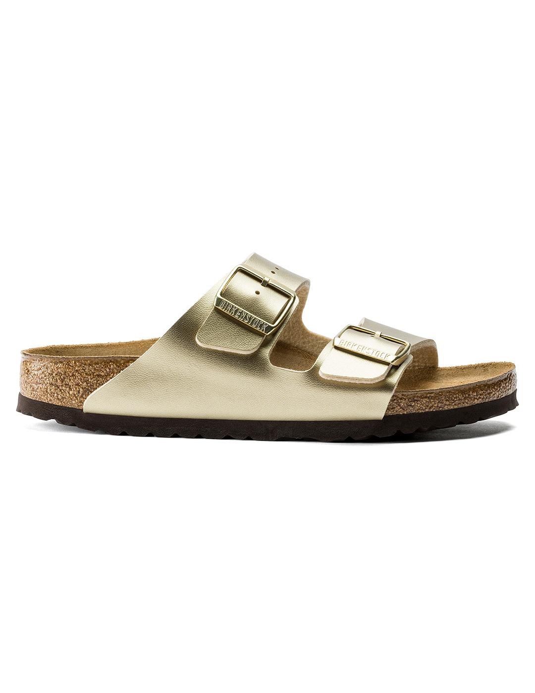 Sandalias Birkenstock Arizona dorada de mujer