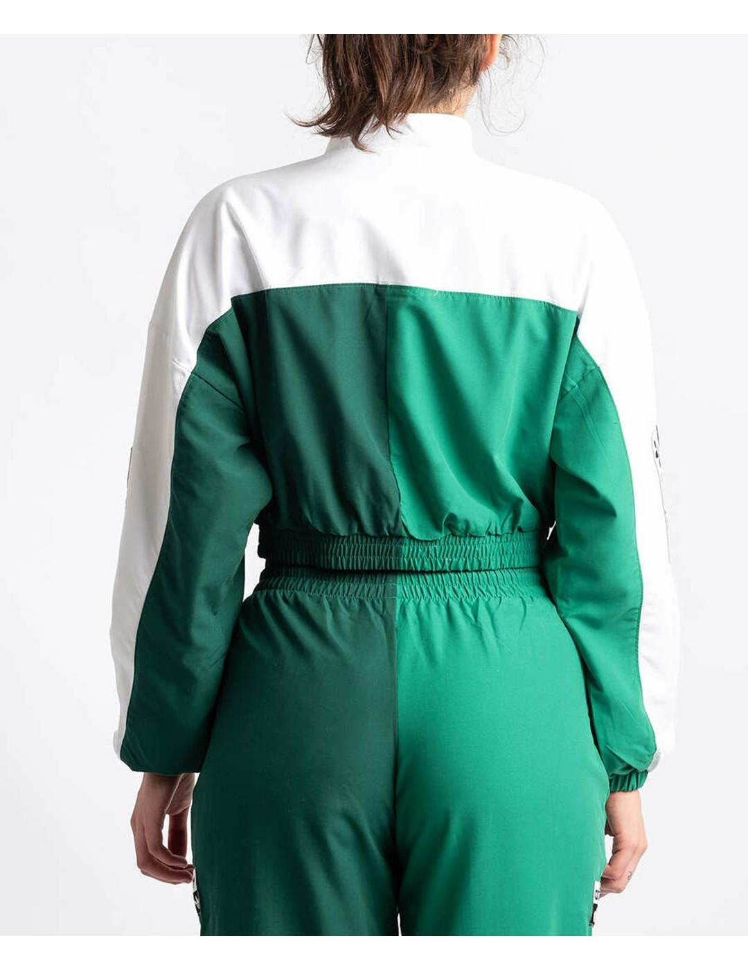 Chaqueta Adidas Track top white green de mujer