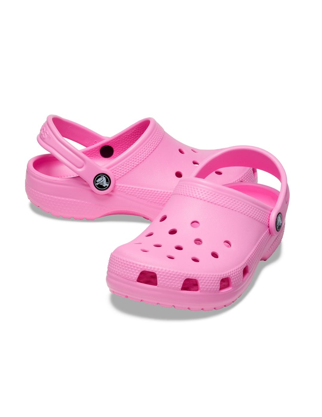 Zuecos Crocs Classic Clog rosa de niños