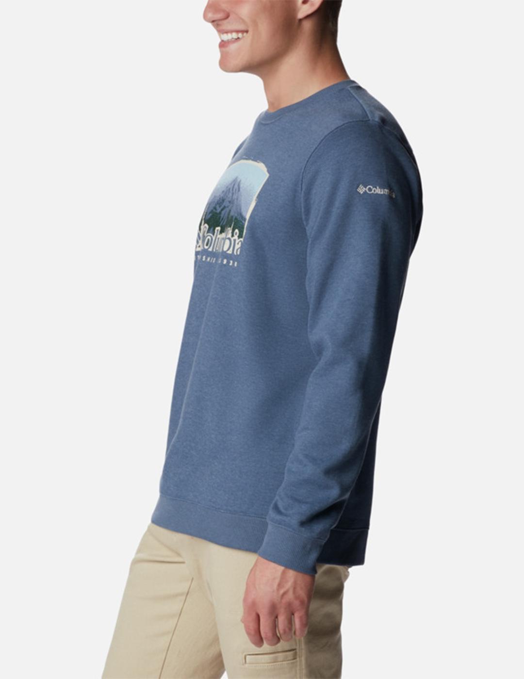 Sudadera Columbia Hart Mountain Graphic Azul Para Hombre