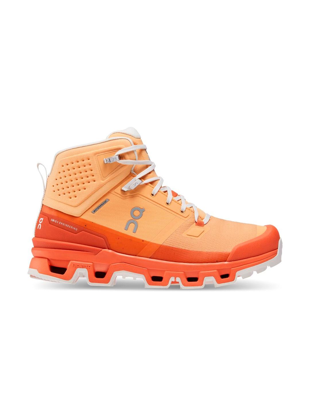 Botas On Running Cloudrock Waterproof 2 W Naranja Mujer