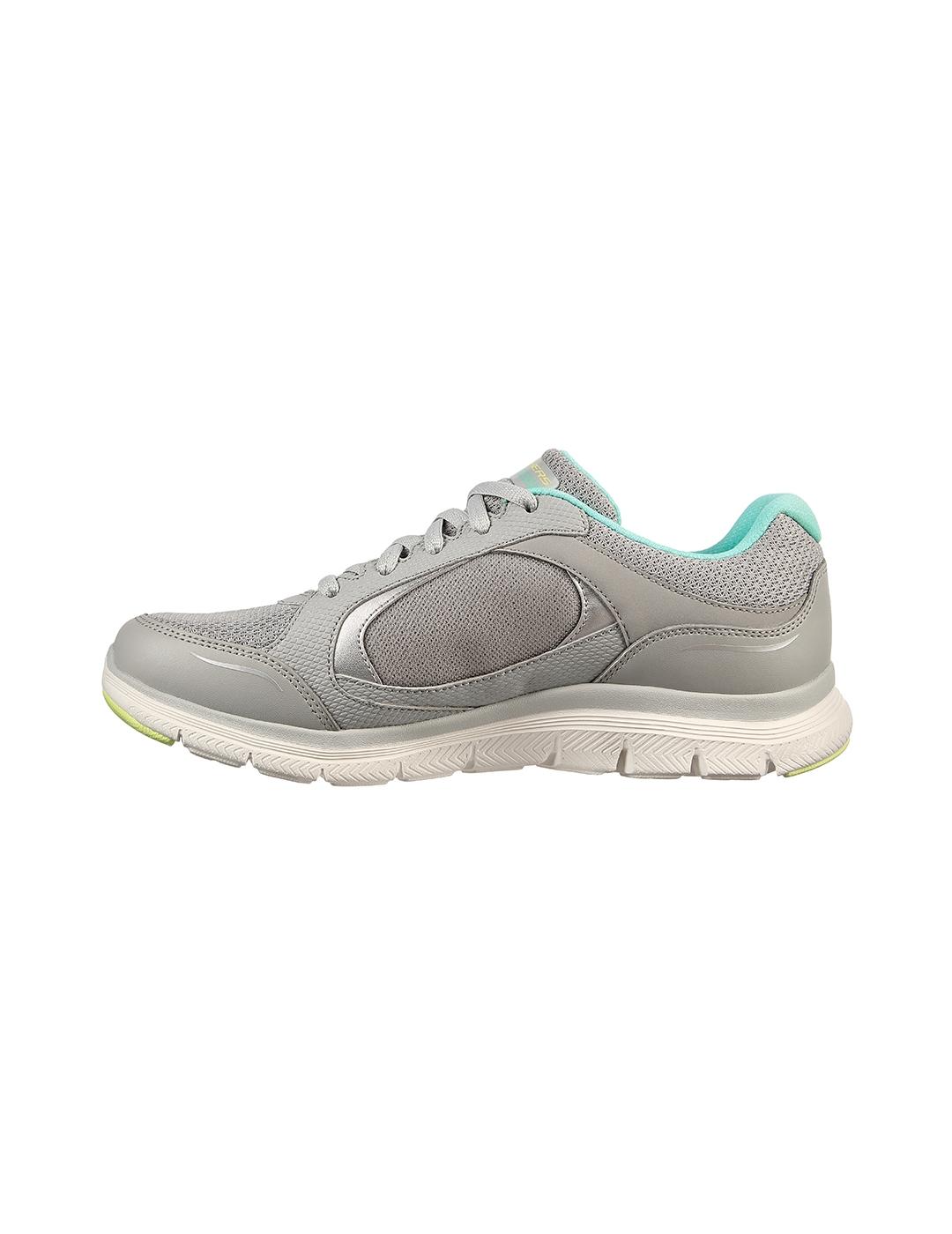 Zapatillas Skechers Flex Appeal Gris Para Mujer