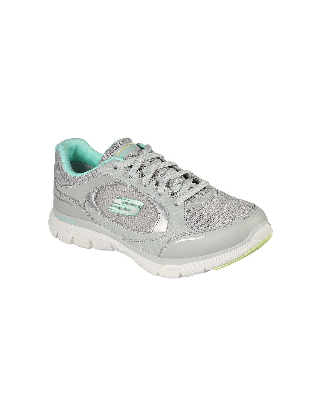 Zapatillas Skechers Flex Appeal Gris Para Mujer