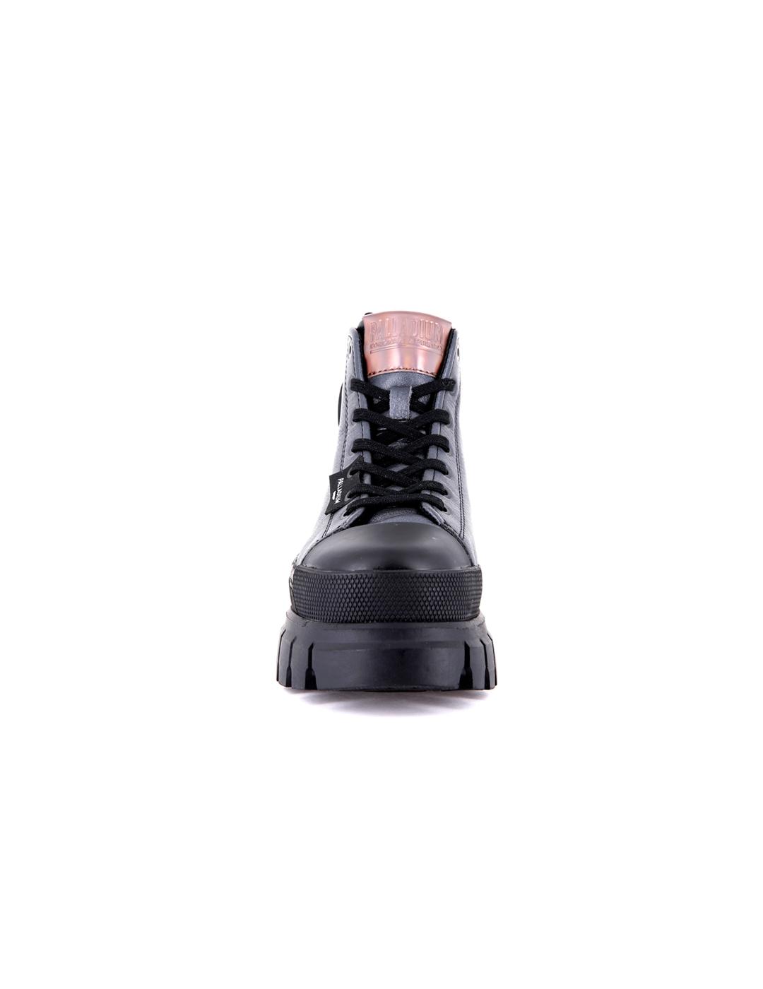 Botas Palladium Revolt Hi Metal plateada mujer