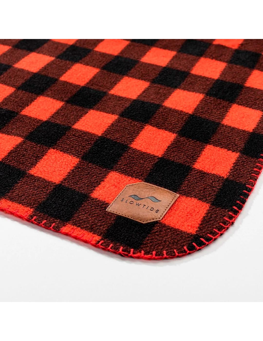 Manta Slowtide Yukon Fleece cuadros rojos unisex