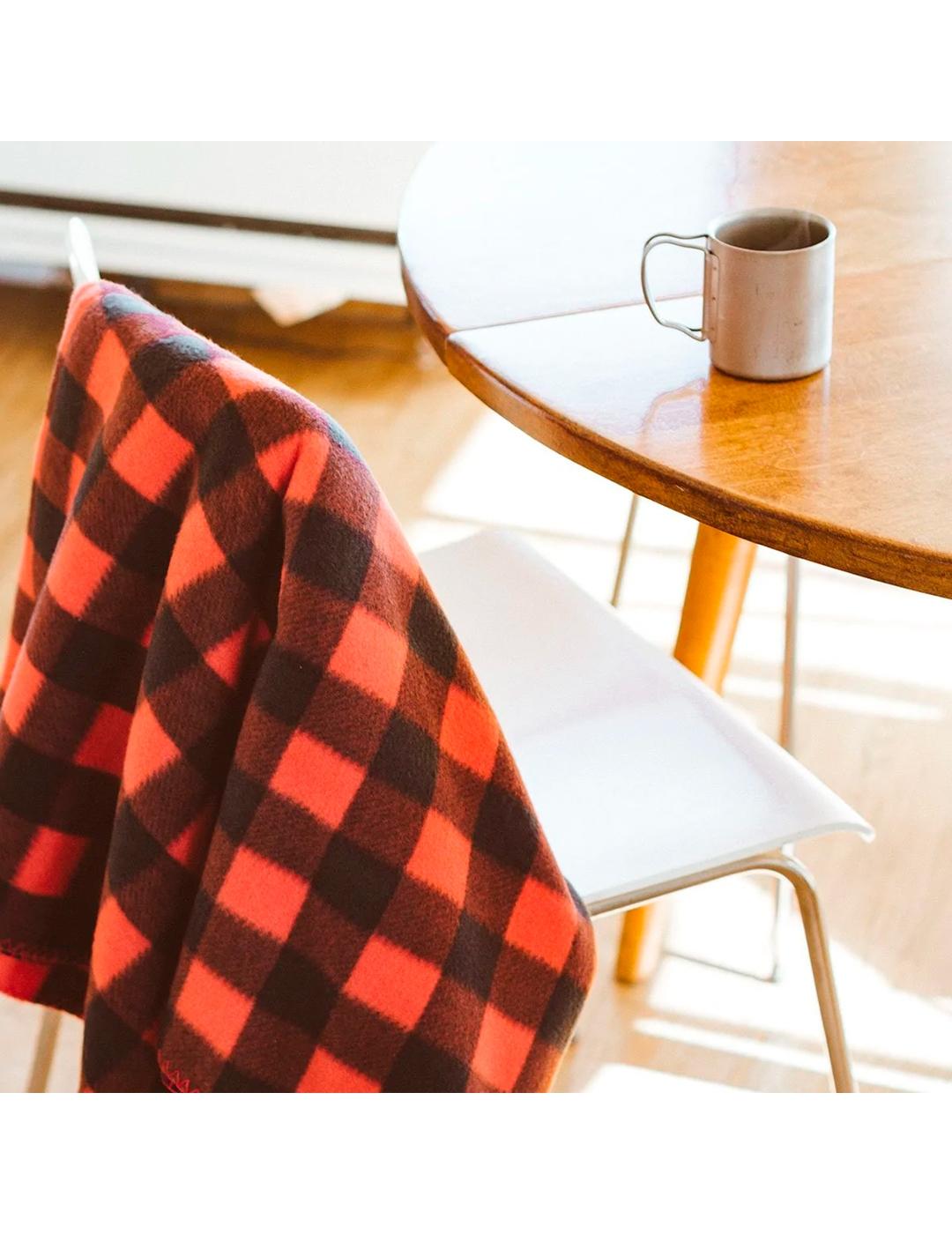 Manta Slowtide Yukon Fleece cuadros rojos unisex