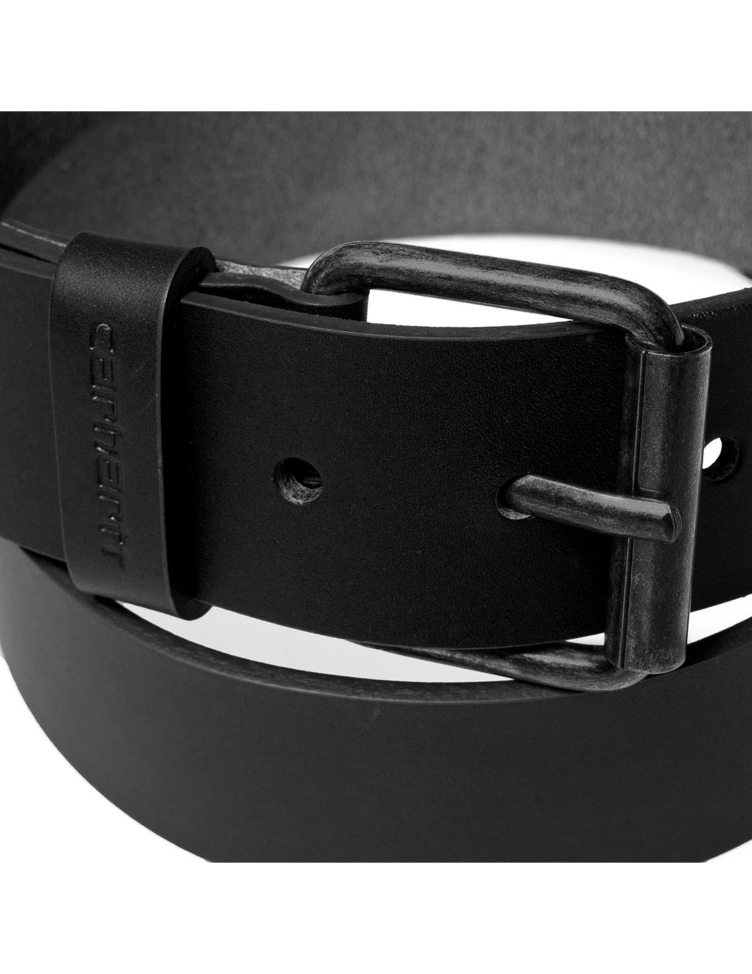 Cinturón Carhartt Wip Script Belt Leather Black
