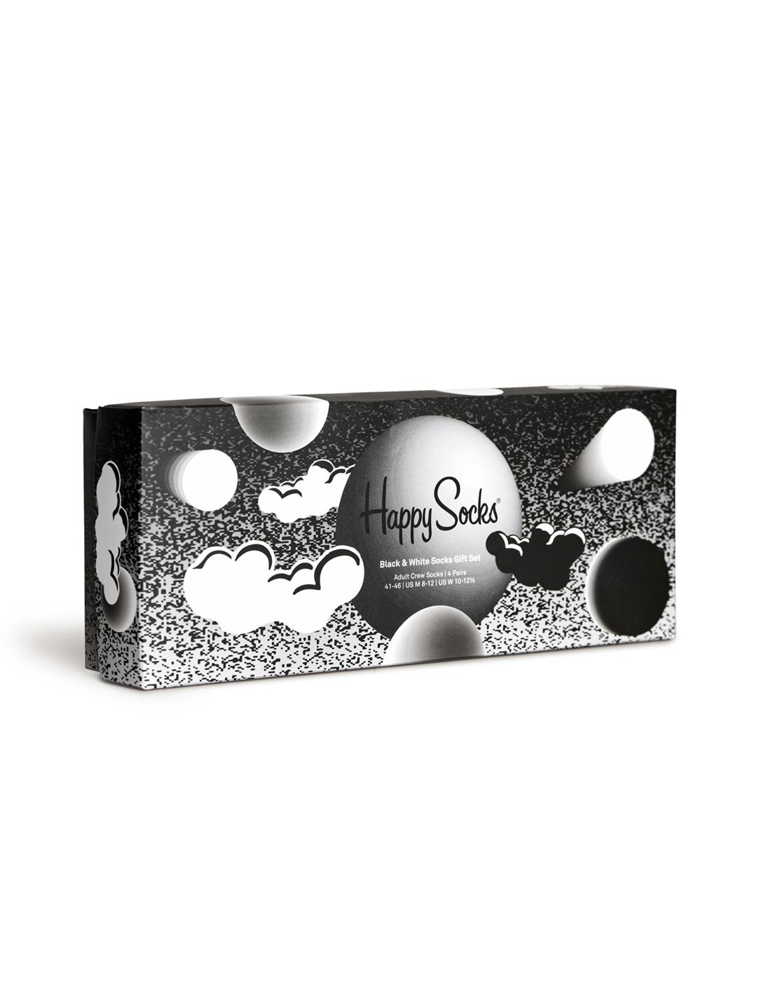 Caja Calcetines Happy Socks  4P Black & White Gift