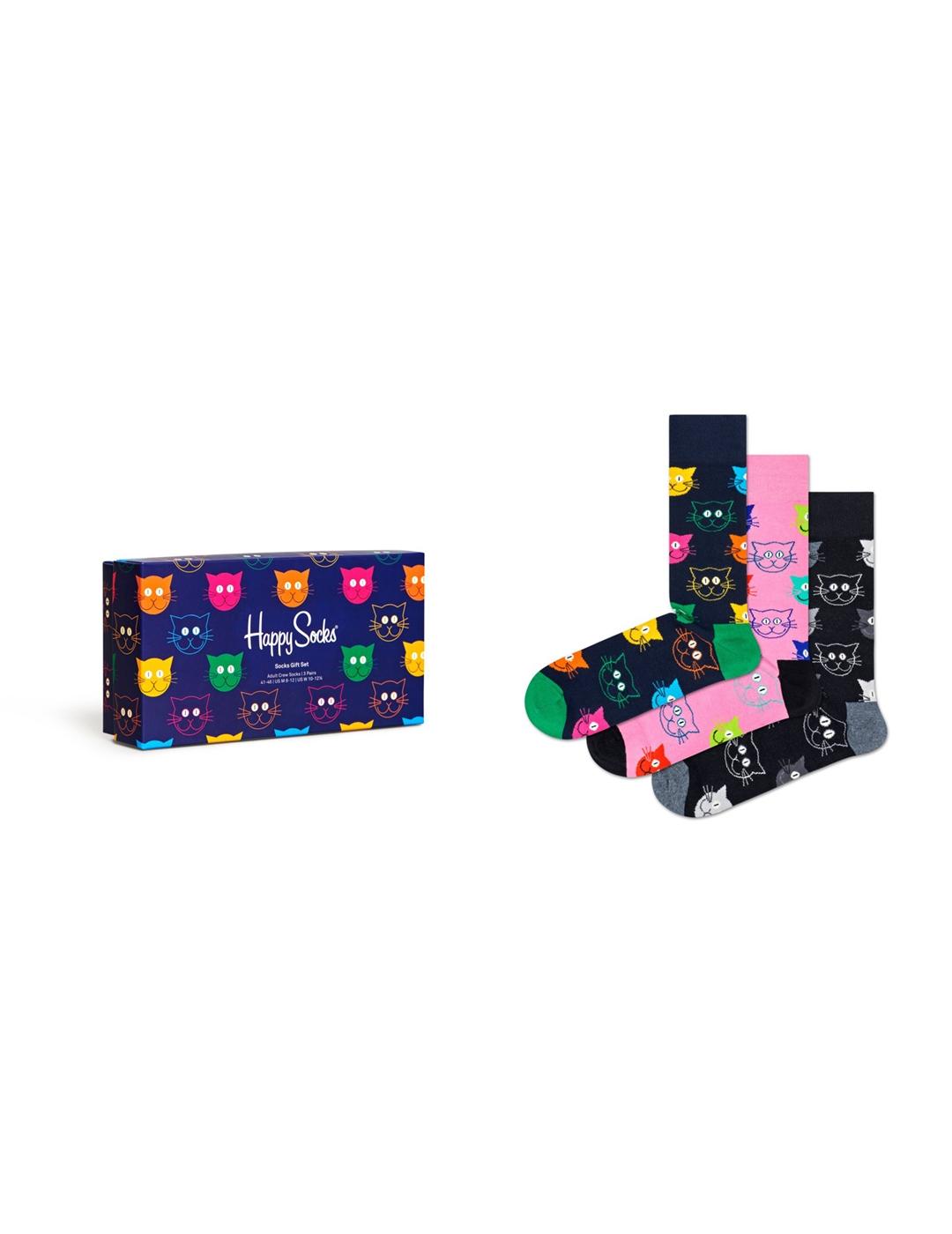 Caja Calcetines Happy Socks Mixed Cat Socks 3P