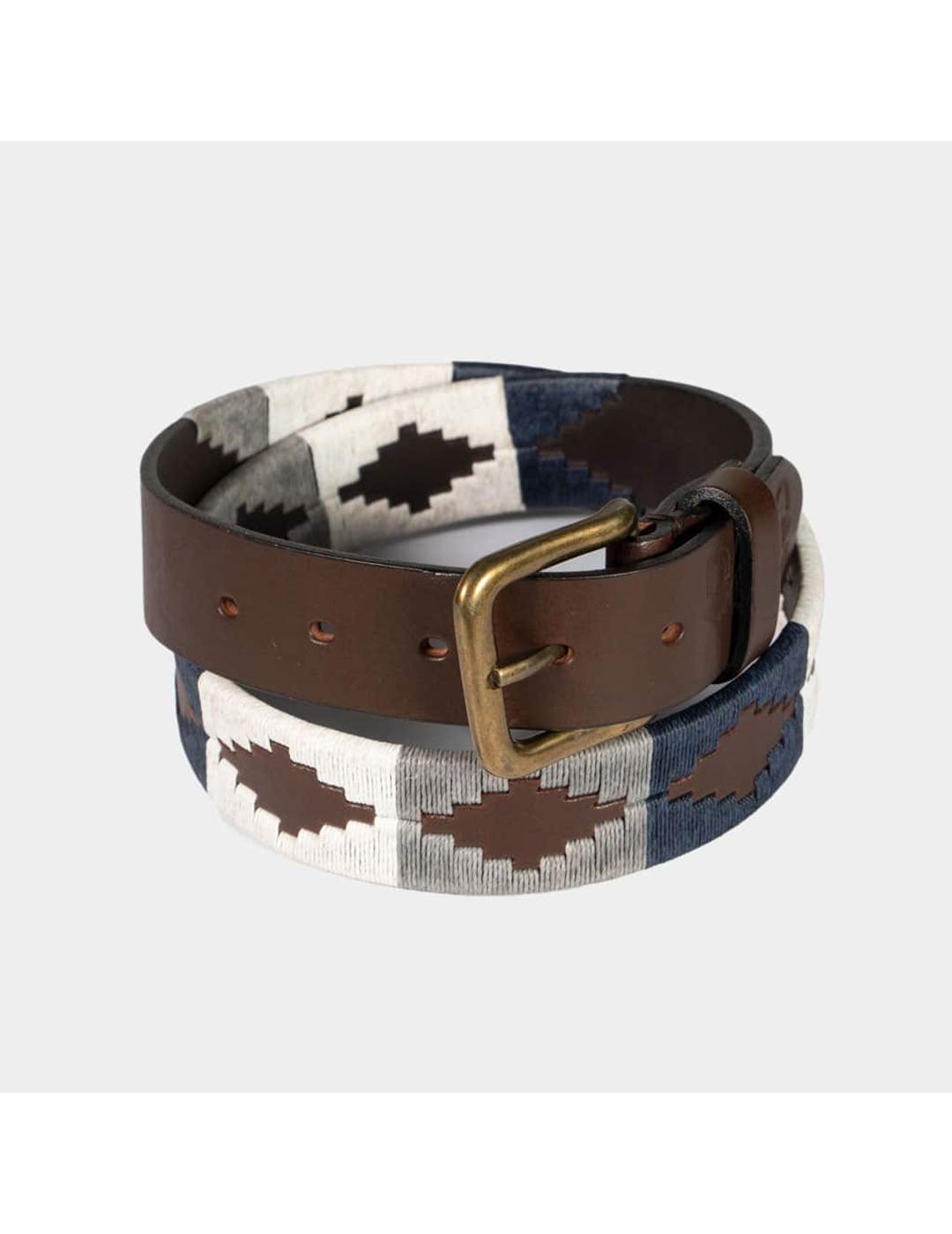 Cinturón Argentino azul, gris y blanco