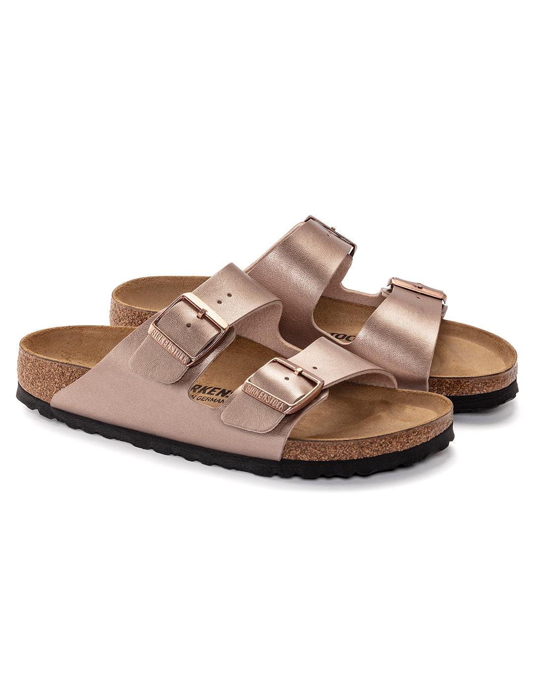 Sandalias Birkenstock Arizona Birko Flor Copper de mujer