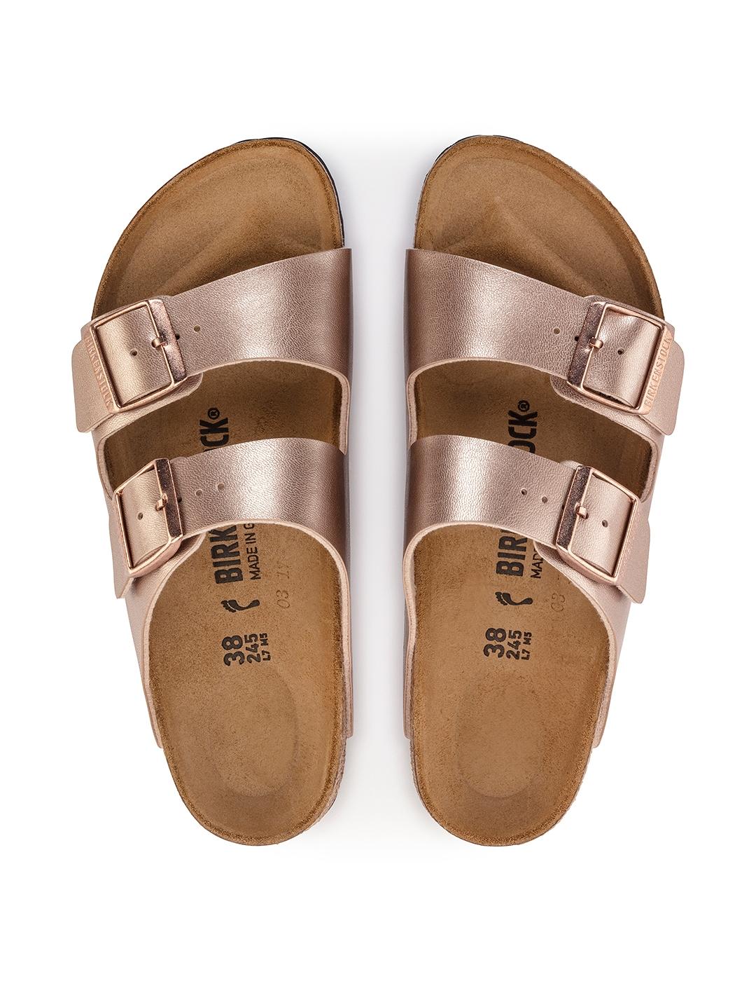 Sandalias Birkenstock Arizona Birko Flor Copper de mujer