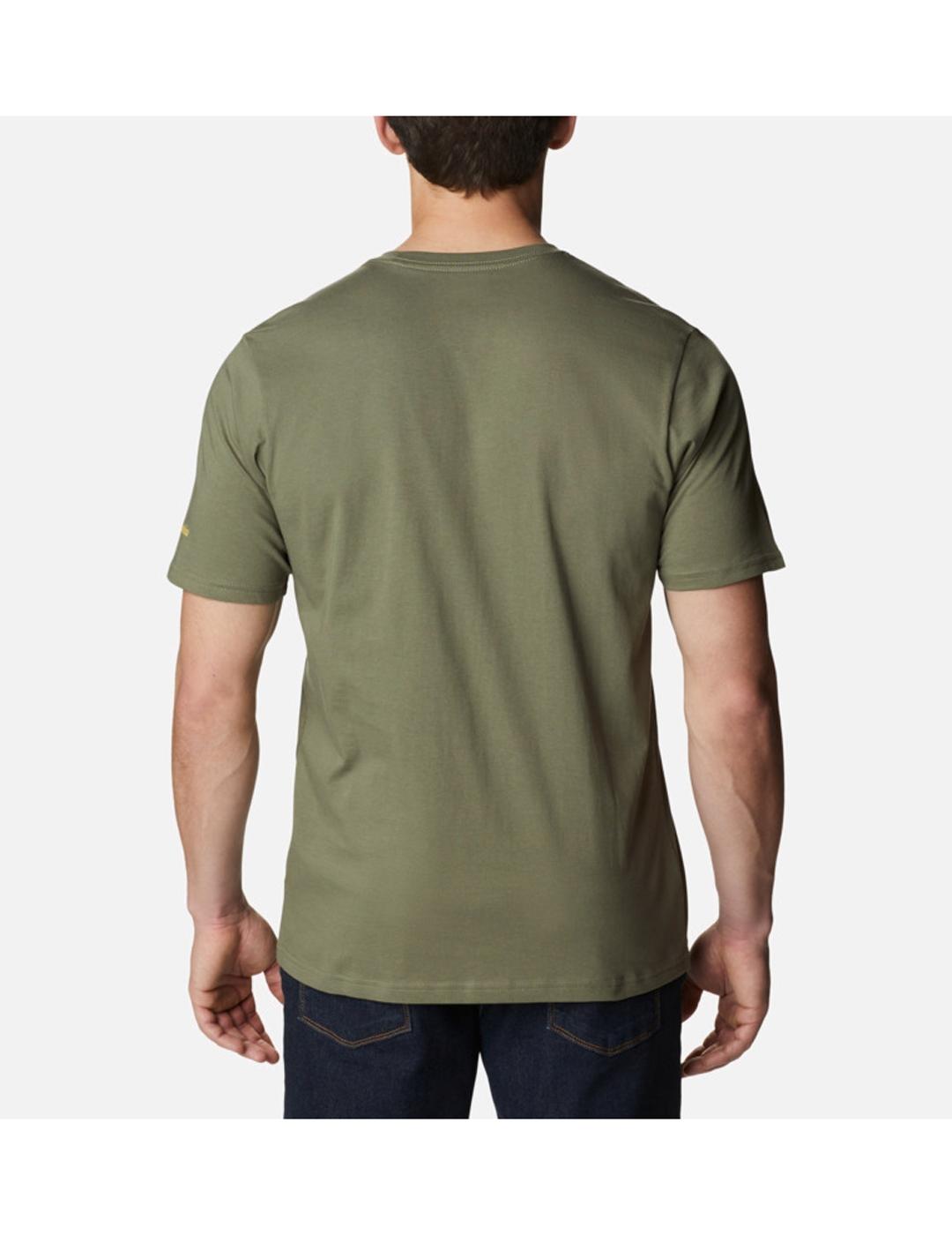 Camiseta Columbia Rockaway River stone green para hombre