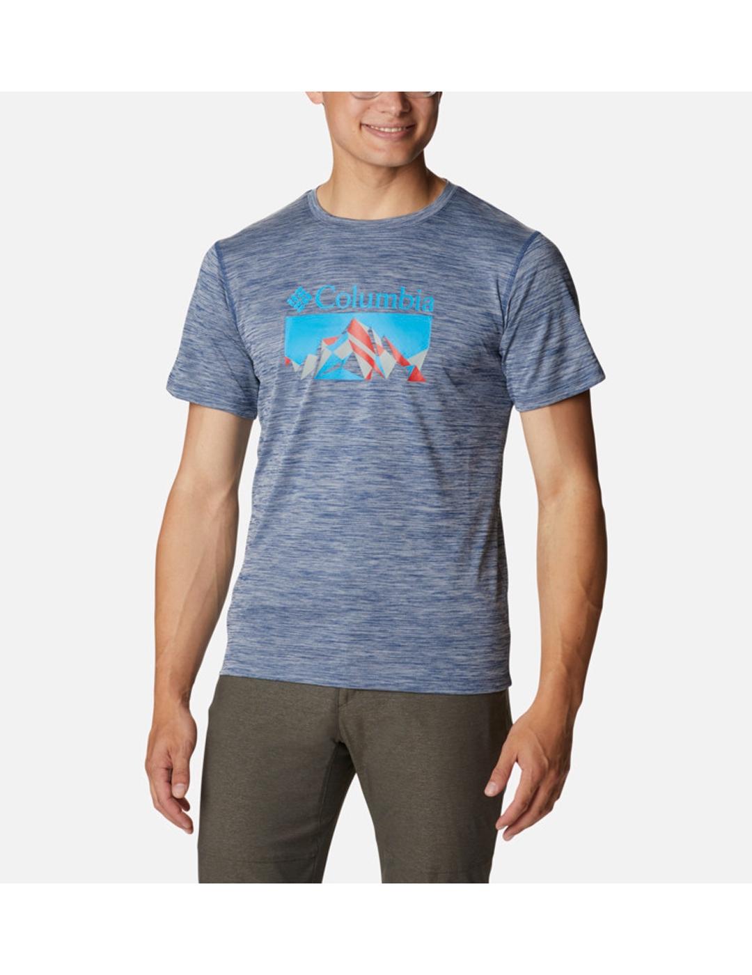 Camiseta Columbia Zero Rules m grph carbon fractal de hombre