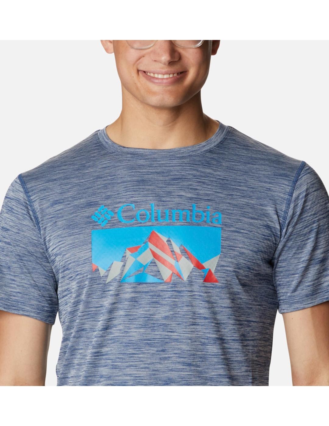 Camiseta Columbia Zero Rules m grph carbon fractal de hombre