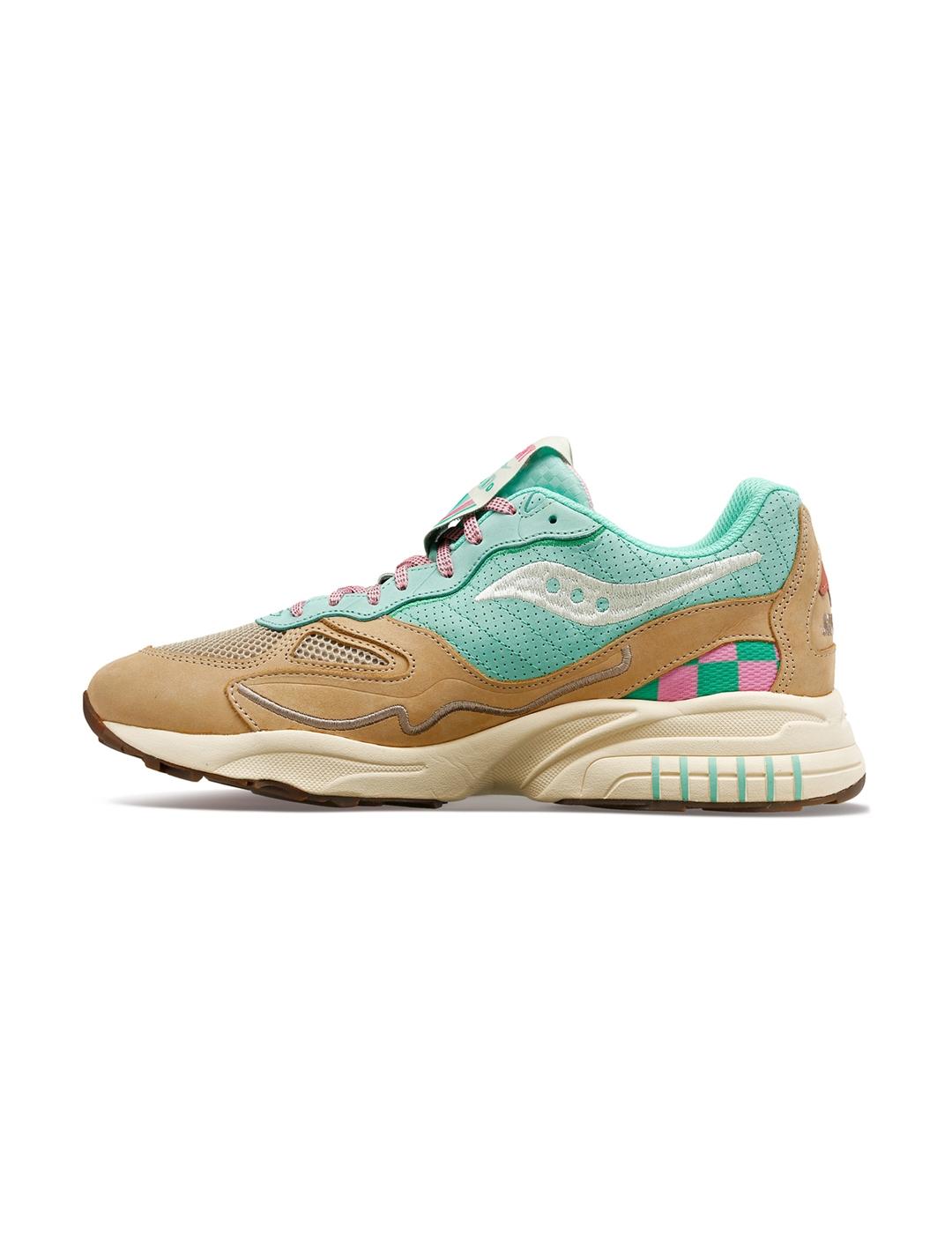 Zapatillas Saucony 3D Grid Hurricane aquamarine gray hombre