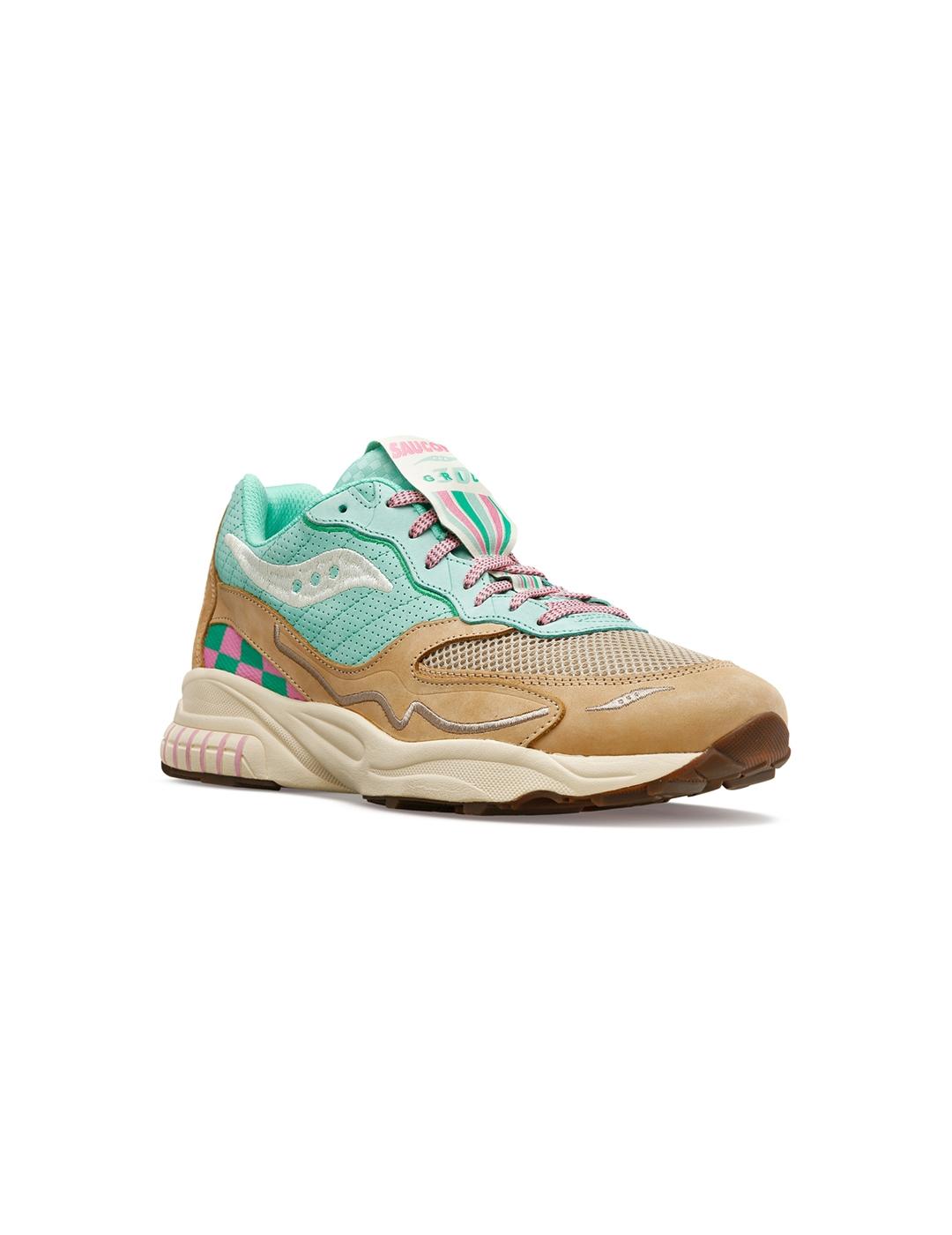 Zapatillas Saucony 3D Grid Hurricane aquamarine gray hombre