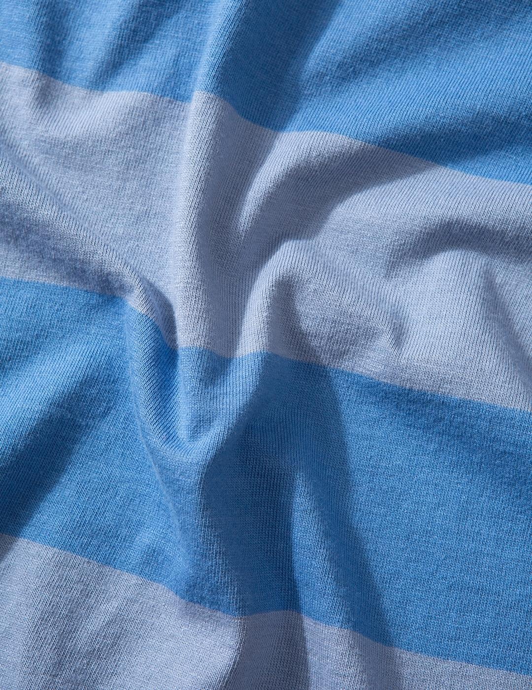 Camiseta Edmmond Faran Stripes Plain blue para hombre