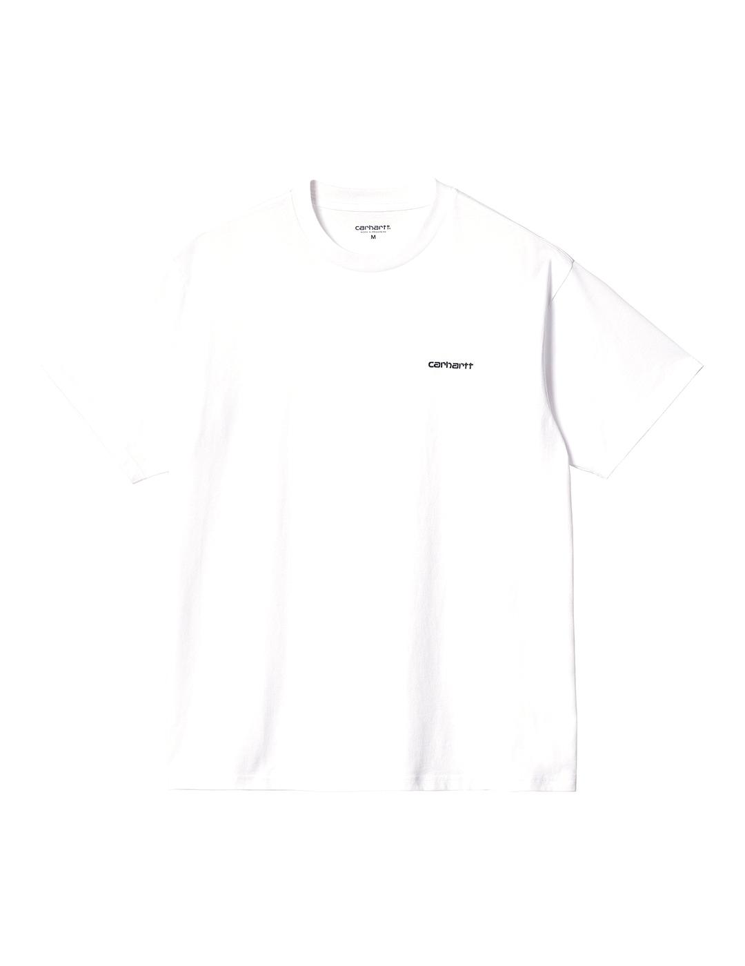 Camiseta Carhartt Wip S/S Script Embroidery blanca de hombre