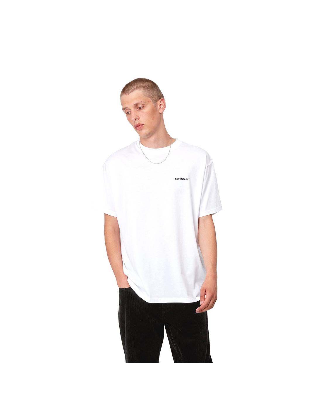 Camiseta Carhartt Wip S/S Script Embroidery blanca de hombre