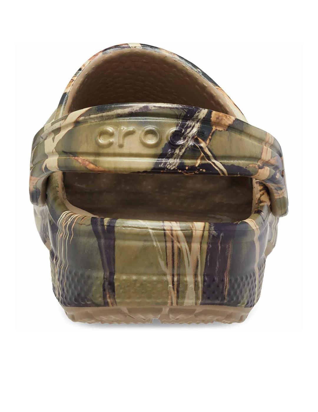 Zuecos Crocs Classic Realtree Clog T khaki para niño