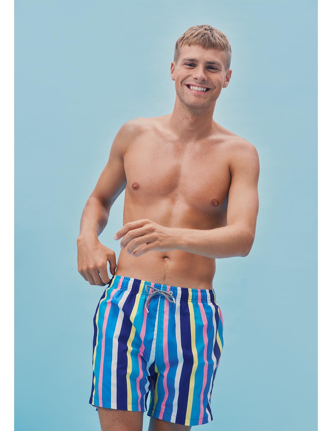 Bañador Boardies Crush Stripe Mid Length multi para hombre