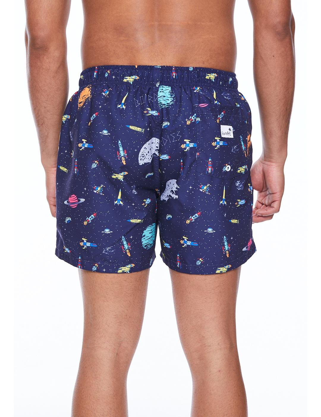Bañador Boardies Rockets Mid Length Blk para hombre