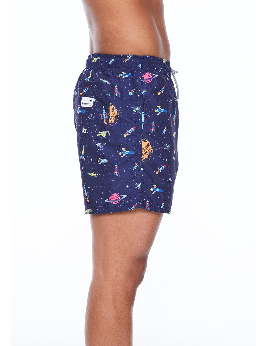Bañador Boardies Rockets Mid Length Blk para hombre