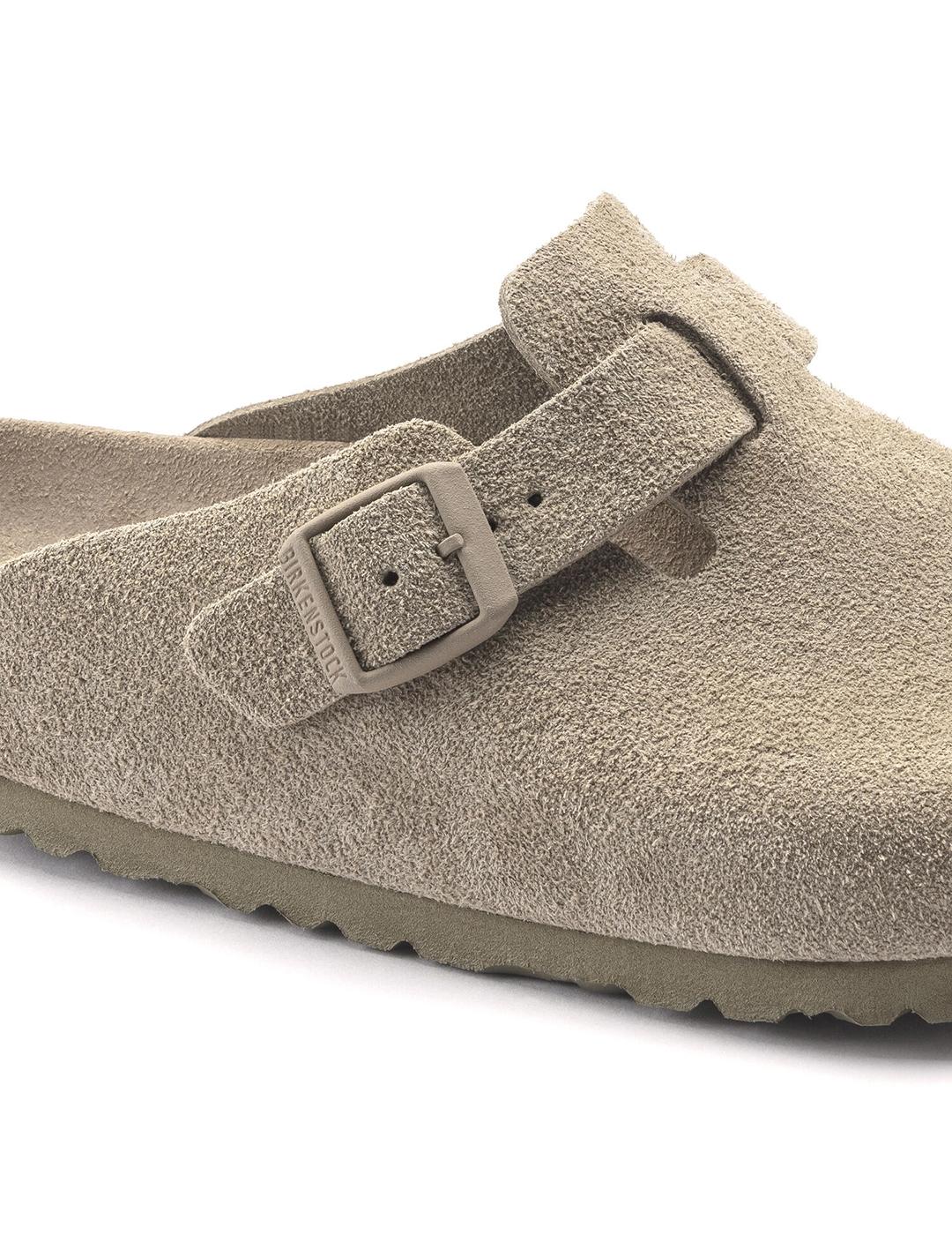 Zuecos Birkenstock Boston grises para mujer y hombre
