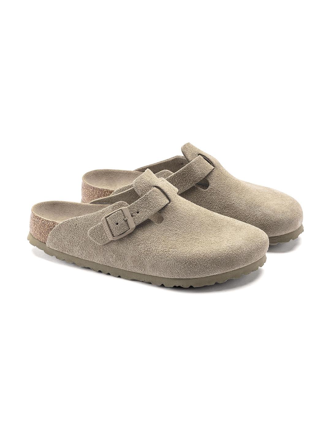 Zuecos Birkenstock Boston grises para mujer y hombre
