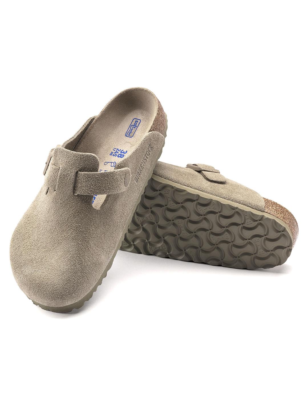 Zuecos Birkenstock Boston grises para mujer y hombre