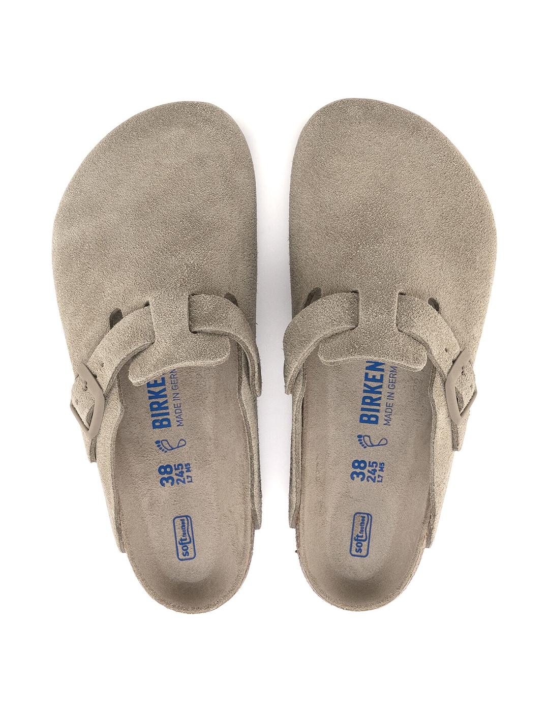 Zuecos Birkenstock Boston grises para mujer y hombre
